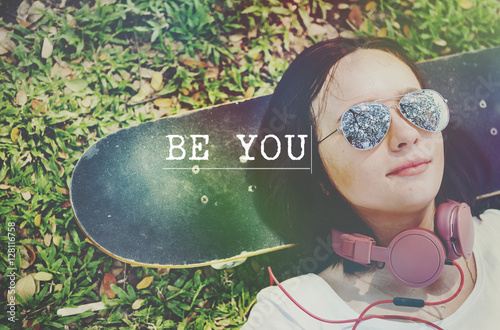 Fotografie, Obraz Be Yourself Self Esteem Confidence Optimistic Concept