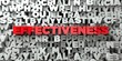 EFFECTIVENESS -  Red text on typography background - 3D rendered royalty free stock image. This image can be used for an online website banner ad or a print postcard.