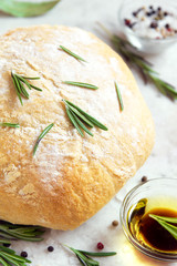 Canvas Print - ciabatta bread with rosemary