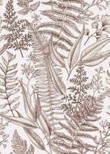 Seamless Floral Pattern In Vintage Style.