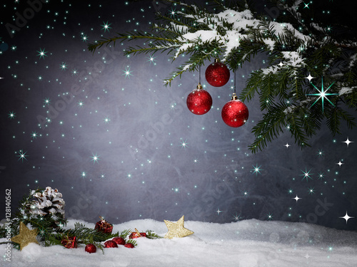 Foto-Vorhang - Christmas background  (von Karin & Uwe Annas)
