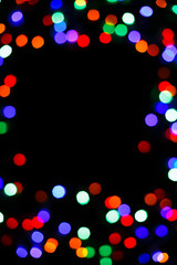 Aufkleber - Color light blurred bokeh background, unfocused.