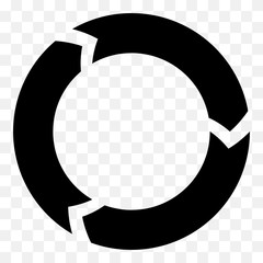 Aufkleber - Segmented circle arrow. Circular arrow icon. Process, progres, r