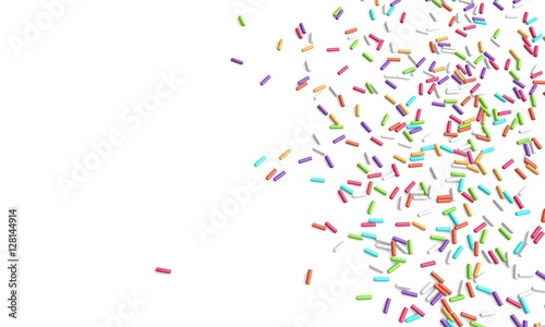 Fotomural 3d rendering sprinkles white background