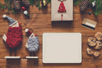 Fototapete - Christmas online shopping background