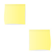 Yellow stickers on a white background