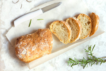 Canvas Print -  Italian bread Ciabatta