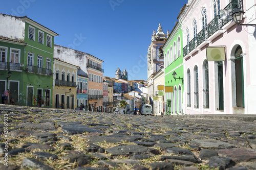 Láminas Scenic morning view of the historic city center of Pelourinho in Salvador da Bah