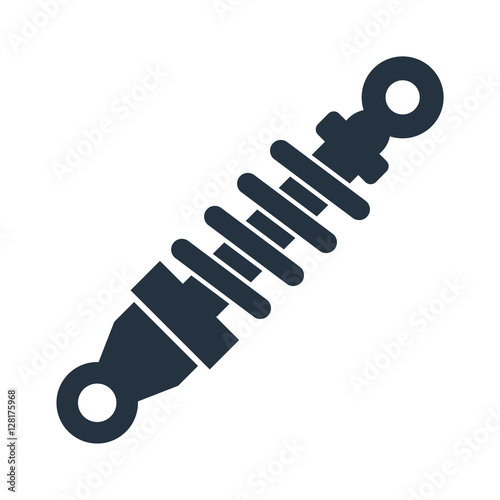 Fotografía car suspension isolated icon on white background, auto service,