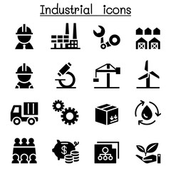 Wall Mural - Basic Industrial icon set