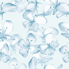 Delicate floral pattern. Seamless background with watercolor flowers 9