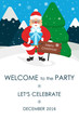 © gold_illustrator - Christmas party invitation.Place for your text message. Greeting card. Cute Santa. Vector illustration.
