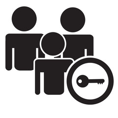 Poster - user access sign icon on white background