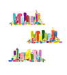 Abstract colorful city, sketch for your design