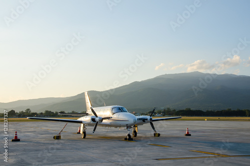 Fotografie, Obraz Small Airplane or Aeroplane Parked at Airport