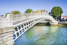The Most Famous Bridge In Dublin Called "Half Penny Bridge" 