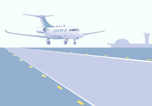 Business Jet Landing (take-off).