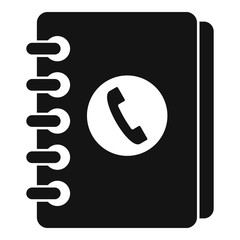 Poster - Address book icon. Simple illustration of address book vector icon for web