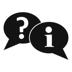 Poster - Question and exclamation speech bubbles icon. Simple illustration of question and exclamation speech bubbles vector icon for web