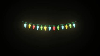 Wall Mural - Chain of Lights in Alpha Channel
