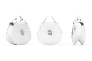 Aufkleber - Luxury White Leather Women Bags. 3d Rendering