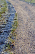 Frozen Path And Lawn