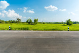 Side view of asphalt road isolated on white background.  This has clipping path.