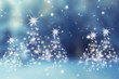 canvas print picture - leuchtende Weihnachtsbäume, Winter