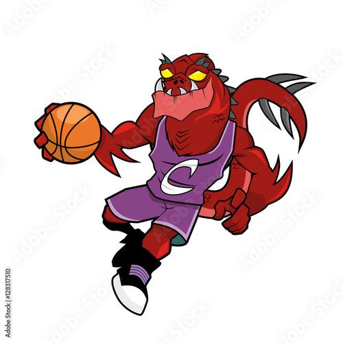Basketball Mascot - Red Monster - Buy this stock vector and explore ...