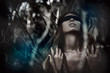 © zolotareva_elina - Young beautiful blindfolded woman in forest