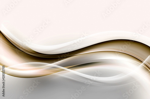 Naklejka dekoracyjna Abstract Brown Gold Wave Design Background