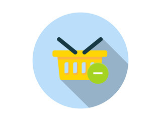 Fototapete - Shopping basket minus icon 