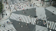The intersection in Tokyo