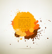 orange Ink splats with text space. vector ink splashes.