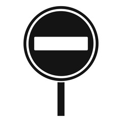 Poster - No entry sign icon. Simple illustration of no entry sign vector icon for web