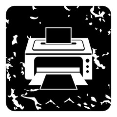 Poster - Photo printer icon. Grunge illustration of photo printer vector icon for web design