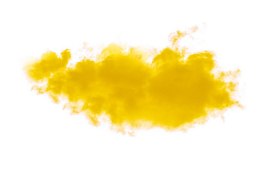 Wall Mural - yellow clouds on white background