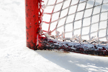 Goal post and net - Macro - Shallow depth of field
