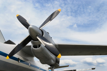 Wall Mural - Airplane turboprop engine