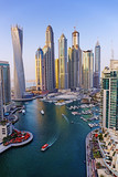 Fototapeta Uliczki - Modern buildings in Dubai Marina UAE