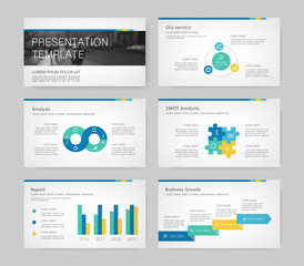 Canvas Print - Infographic elements for presentation templates.