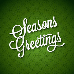 Wall Mural - Seasons Greetings Vintage Lettering Background