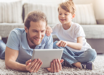 Wall Mural - Father and son