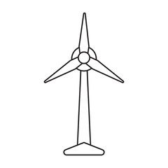 Poster - ecology wind turbine electricity generator pictograph vector illustration eps 10