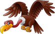 Cartoon vulture flying