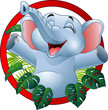 Cartoon funny elephant