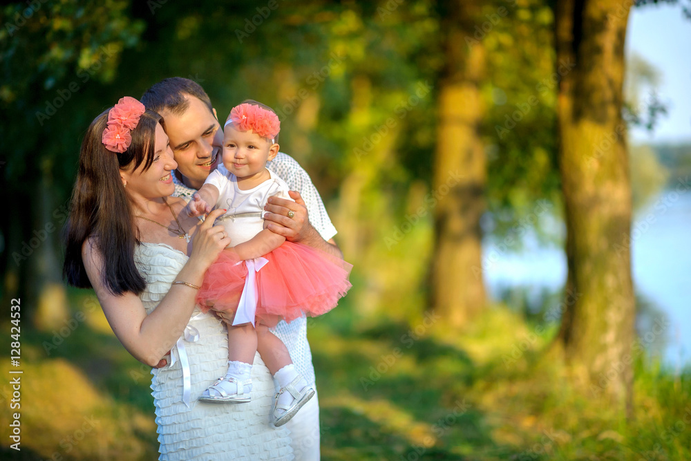 family has a rest in the park Stock Photo | Adobe Stock