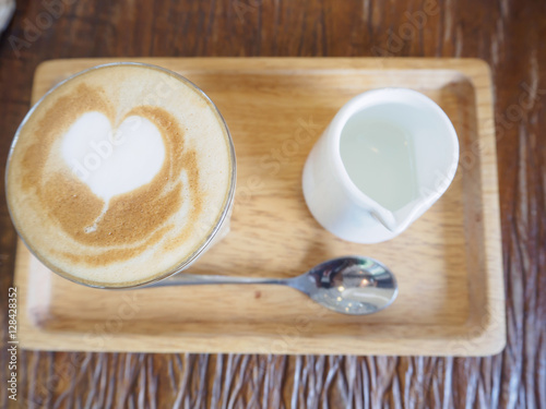 Fotografie, Obraz Piccolo latte coffee, signature cup. A ristretto shot (15 – 20