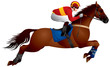 Horse race Derby jump, Equestrian sport horse and rider in vector, steeplechase, racing, Jockey, competition, horseman, Hippodrome, Thoroughbred horse, gambling, The Sport of Kings