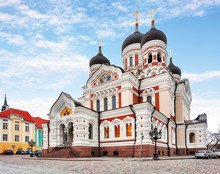 Alexander Nevsky Cathedral In Tallinn Old Town, Estonia